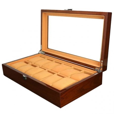 High Quality 12 Slut Wooden Watch Box Organizer