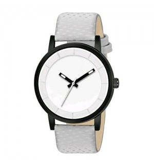Round Unisex White Wrist Watch