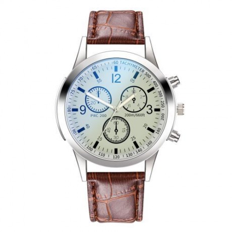 Stainless Steel Leather Strap Casual Wrist Watches