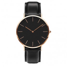 Simple Leather Strap Quartz Wrist Watch