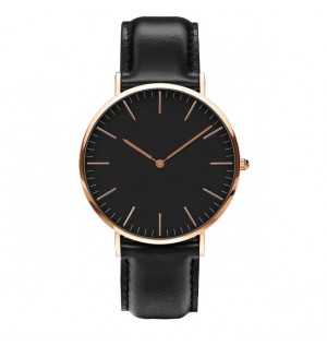 Simple Leather Strap Quartz Wrist Watch