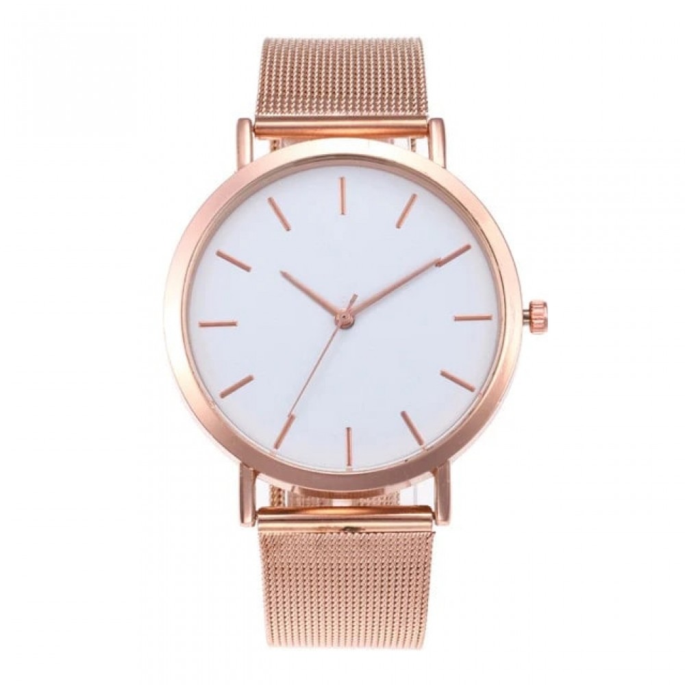 Rose Gold Simple Fashion Women Wrist Watch