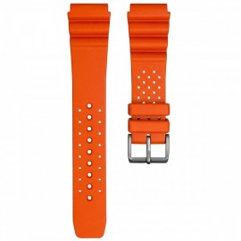 Rubber Diver's Watch Strap - Orange