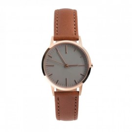 Rose Gold & Tan Watch