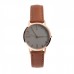 Rose Gold & Tan Watch